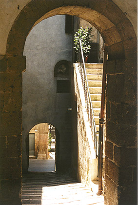 Archways in Pitigliano, Tuscany.