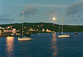 Moonset over Portmagee Harbour