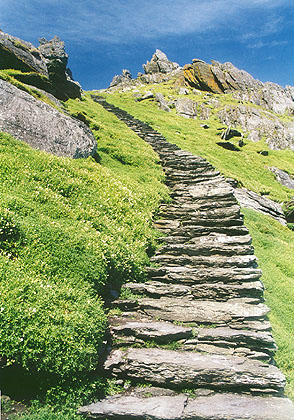 Steps leading to the monastic settlement