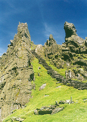 Steps leading to the monastic settlement