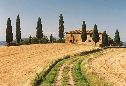 Farmhouse near Pienza, Tuscany.
