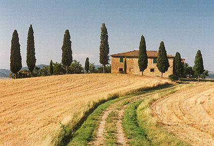 Farmhouse near Pienza, Tuscany.