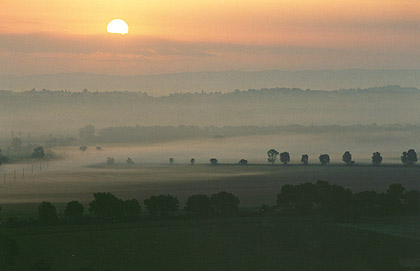 Sunrise at Stigliano, Tuscany, Italy.